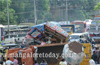 2 critically hurt as lorries collide near Nantur Circle